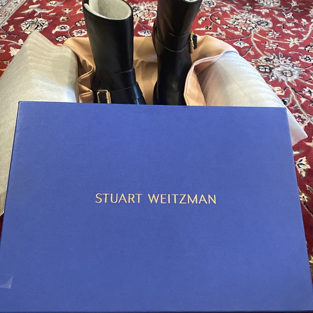 Stuart Weitzman Ryder Lift Bootie Black 38.5 / 8B NIB - Picture 13 of 13